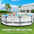 WaveHaven Above Ground Pool,10ft x 30in Frame Deep Swimming Pool-Grey