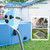 Bilibara 132'' Foldable Dog Pool, Giant Sprinkler Pools for Kids, Non-Slip Heavy Duty Dogs Pool for Large Dogs, Hard Plastic Kiddie Bathtubs for Backyard（11ft）