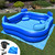 Inflatable Pool w/Seats & Headrests, 8ft x 8ft, Comes with Electric Pump and Ground Tarp Included - Fast Setup and Reinforced Seams