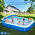 Extra Large Inflatable Pool for Adults 120"x85"x26" – Blow Up Pool with Seats & Backrest, Fits 10 Adults, Air Pump Included, Heavy Duty Above Ground Family Swimming Pool, Inflatable Pool for Backyard