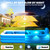AixPool Extra Large Inflatable Pool with Light,Solar Blowup Pool120x73x20IN