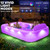 AixPool Extra Large Inflatable Pool with Light,Solar Blowup Pool120x73x20IN