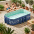 Caapbala Large Foldable Swimming Pool, Mosaic Design Non-Inflatable Rectangular Pool, Oversized Thickened Framed Pool, Collapsible Pool for Kids Adults, Backyard Outdoor Pool 102.4"x65.0"x19.7"- Blue