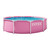 INTEX Metal Frame 10ft x 30in Round Above Ground Swimming Pool, Pink