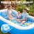 AixPool Inflatable Pool with Seat & Headrest,Large Blow Up Pool98x63x21.6IN