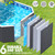 StarOcean Foldable Pool with Canopy,Non Inflatable Pool,90x50x20 in