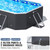 StarOcean Foldable Pool with Canopy,Non Inflatable Pool,90x50x20 in