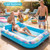 OKSUWATER Inflatable Tanning Pool Lounger, 87" x 63", Extra Large, Blue
