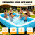 HAIKE Inflatable Pool for Adults and Kids, Summer 3 Layer Thickened Swimming Pool, Rectangular Family Full-Sized Kids Pool Outdoor Water Party, Blow Up Pool for Backyard Garden (82.7"x57.1"x22" Blue)