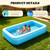 HAIKE Inflatable Pool for Adults and Kids, Summer 3 Layer Thickened Swimming Pool, Rectangular Family Full-Sized Kids Pool Outdoor Water Party, Blow Up Pool for Backyard Garden (82.7"x57.1"x22" Blue)