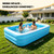 HAIKE Inflatable Pool for Adults and Kids, Summer 3 Layer Thickened Swimming Pool, Rectangular Family Full-Sized Kids Pool Outdoor Water Party, Blow Up Pool for Backyard Garden (82.7"x57.1"x22" Blue)