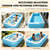 HAIKE Inflatable Pool for Adults and Kids, Summer 3 Layer Thickened Swimming Pool, Rectangular Family Full-Sized Kids Pool Outdoor Water Party, Blow Up Pool for Backyard Garden (82.7"x57.1"x22" Blue)