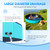 HAIKE Foldable Dog Pool, Collapsible Pet Bath Tub, Portable Wading Pool for Small Medium Large Dogs Cats Kids, Swimming Pools Indoor Outdoor Backyard Use, Quick Drain Outlet, Blue 39.3x11.8 Inch