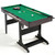 REAHOISY 53 Inch Folding Pool Table with Built-in Ball Storage and Cue Clips, Freestanding Billiard Game Table Set for Family Game Room, Includes Cues, Balls, Chalk and Brush - Green