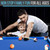 SereneLife 4.5ft Folding Pool Table, 55in Portable Foldable Billiards Game Table for Kids and Adults with Accessories, Indoor and Outdoor Games with Sticks, Cue, Balls and Triangle, Blue