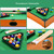 Hora de Lima Mini Pool Table for Kids Mini Billiards Table-Top Game Pool Table Toy for Cat Pool Tables Fun for Kids Birthday Children's Day Gift (14")