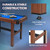 PEXMOR 48" Pool Table, Billiard Game Table for Kids and Adults, Mini Pool Table Set Indoor & Outdoor for Game Room Family with Balls, Cues, Chalk, Brush and Triangle, Blue