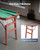VEVOR Folding Pool Table, 4.5 ft Portable Billiards Tables, Foldable Space-Saving Entertainment Game Set Includes Ball, Cue, Rack, Chalk, Brush, Brown with Bule Cloth, for Family Use, Recreation Room