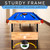 SereneLife 4.5ft Folding Pool Table, 54in Portable Foldable Billiards Game Table for Kids and Adults with Accessories, Indoor and Outdoor Game with Sticks, Cue, Balls and Triangle