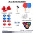5in1 Multi-fuction Games Table,Folding Multi Game Combination Table Set with Ping Pong, Pool Billiards, Air Hockey, Bowling, and Shuffleboard for Indoor, Outdoor