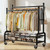 Grukapa Heavy Duty Clothes Rack, Double Rods Rolling Clothing Racks for Hanging Clothes Load 630 LBS, Metal Garment Rack for Bedroom Closet Laundry Room, Black