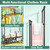 Double Rods Clothes Rack for Hanging Clothes, Heavy Duty Rolling Clothing Rack with Wheels, Freestanding Garment Racks with Oxford Bottom Shelf and Mesh Bottom Shelf for Bedroom Laundry Living Room
