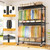 ULIFHOME Rolling Clothes Rack, Clothing Racks for Hanging Clothes, Black