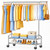 WATIOWL Heavy Duty Clothes Rack Load 650 LBS, Rolling Clothing Rack for Hanging Clothes with 2 Sturdy Shelves, Metal Garment Rack with Wheels for Bedroom, Laundry Room, Retail Store, Silver