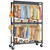 Sakugi Clothes Rack - 45.2" x 12.6" x 80.7" Clothing Rack with Shelves & Wheels, Multi-Functional Wardrobe Closet with Hooks, Sturdy Metal Garment Rack for Bedroom, Laundry, Balcony (Black)