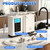 Peakur Alkaline Water Ionizer Machine, pH 4.0-10.5 Alkaline & Acidic Water, 5 Titanium Plates, 7 Water Settings, Up to -500mV ORP, Auto-Cleaning, Intelligent Voice, Countertop Water Filtration