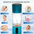 Denash Hydrogen Water Bottle, 8000ppb Portable Hydrogen Water Ionizer with LED Display, 208ml Rechargeable Bottle for Daily Travel Sports