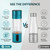 Hydrogen Water Bottle, LED Display 8000 PPB 208ml Portable Rechargeable Hydrogen Water Ionizer with Dual Use for Daily Travel Sports
