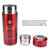 Floolinct Stainless Steel Water Bottle with Mineral Filter, Portable Ionizer Cup for Smooth Hydration, Reusable Flask for Gym and Travel, 13.5 oz (Red)