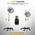 BarberPub 1300W Stand Hooded Hair Dryer, Height Adjustable, White VHD08