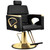 Black Salon Chair for Hair Stylist, Reclining Barber Chair for Barbershop