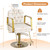 Barber Salon Chair for Hair Sylist, Hydraulic Salon Chairs with Headrest, Height Adjustable Barber Chairs, Reclining Barber Styling Chairs, 360 Degrees Rotation Shampoo Chair for Barbershop(White)