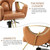 KIGOTY Salon Chair for Hair Stylist, 360° Swivel Reclining Barber Chair for Barbershop, Height Adjustable Hair Chairs, Hairdresser Braiding Styling Chairs, Beauty Spa Equipment (Brown)