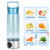 Hydrogen Water Bottle 400ml Portable Hydrogen Rich Water Generator Leak Proof Rechargeable for Sports Outdoor Travel Silver Blue (Silver Blue)