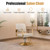 BAIODNB Salon Chairs for Hair Stylist, Barber Beauty Spa Hair Styling Chair with 360° Hydraulic Height Adjustable, Spa Beauty Equipment, Hair Stylist for Barbershop,Home 440.92 lbs (Beige + Gold)