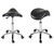 Antlu Saddle Stool Rolling Chair for Medical Massage Salon Kitchen Spa Drafting,Adjustable Hydraulic Stool with Wheels (Without Backrest, Black)