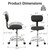 KLASIKA Low Wide Rolling Swivel Stool with Backrest, Adjustable Height Salon Chair Stools with Footrest for Spa Tattoo Office Desk Massage Task Lash Barber Facial, Black 2PK