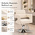 360° Swivel Salon Chair, 330Lbs Barber Stool with Hydraulic Pump, White