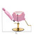 Salon Barber Chair, 360° Barber Chair Salon Chair for Hair Stylist, Adjustable Height, Chrome Base, Durable Frame & Footrest, Swivel Styling Braiding Hairdresser Chair for Home Barbershop (PINK 2)