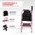 mefeir 30" Tall Director's Chair with Carry Bag & Retractable Side Table, Portable Folding Makeup Artist Chair, Aluminum Frame, 300 lbs Capacity - Pink & Black, for Salon, Outdoor