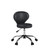 KLASIKA Set of 2 PVC Faux Leather Rolling Swivel Salon Stool Chair with Wheel Back Lumbar Support Seat Height 22 in Diameter 15 Inch Adjustable Hydraulic Chair for Beauty Barber Manicure Lash 2 Pack