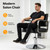 Hair Salon Chair for Styling, 360° Swivel Hydraulic Pump Barber Chair, Professional Stylist Chairs w/ Height-Adjustable, Spa and Beauty Salon Equipment for Hair Stylists, Tattoo Artists, Black+silver