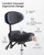 Towning Saddle Stool Chair with Back Support, Ergonomic Stool with Wheels