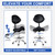 Upgraded Saddle Stool with Back Support, 400lbs Saddle Chair - Back Adjustable Salon Stool with Wheels and Footrest, Swivel, Widened Thick Seat Padding for Home Office Clinic Dentist(Black)