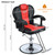 WDYLWFHW Hydraulic Reclining Salon Barber Chair for Barber & Hair Stylist,360° Rotation Shampoo Chair,Tattoo Chair Shampoo Spa Beauty Salon Equipment,Makeup Chair for Makeup Artist (Red+Black)
