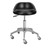 McDooFly Rolling Salon Stool Chair with Back Support Heavy Duty 400lb,Black